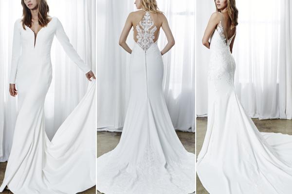 Elegant Crepe Wedding Dresses for the Sexy Bride. Desktop Image