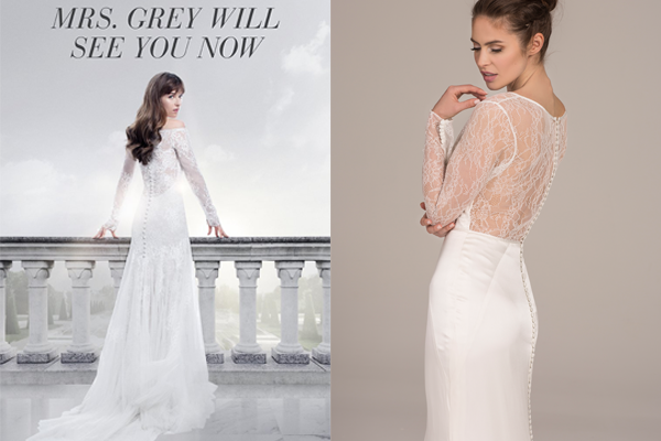 50 shades of gray wedding dress cheap