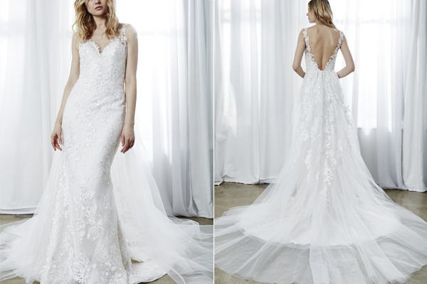Gorgeous Wedding Gowns with Detachable Trains. Desktop Image