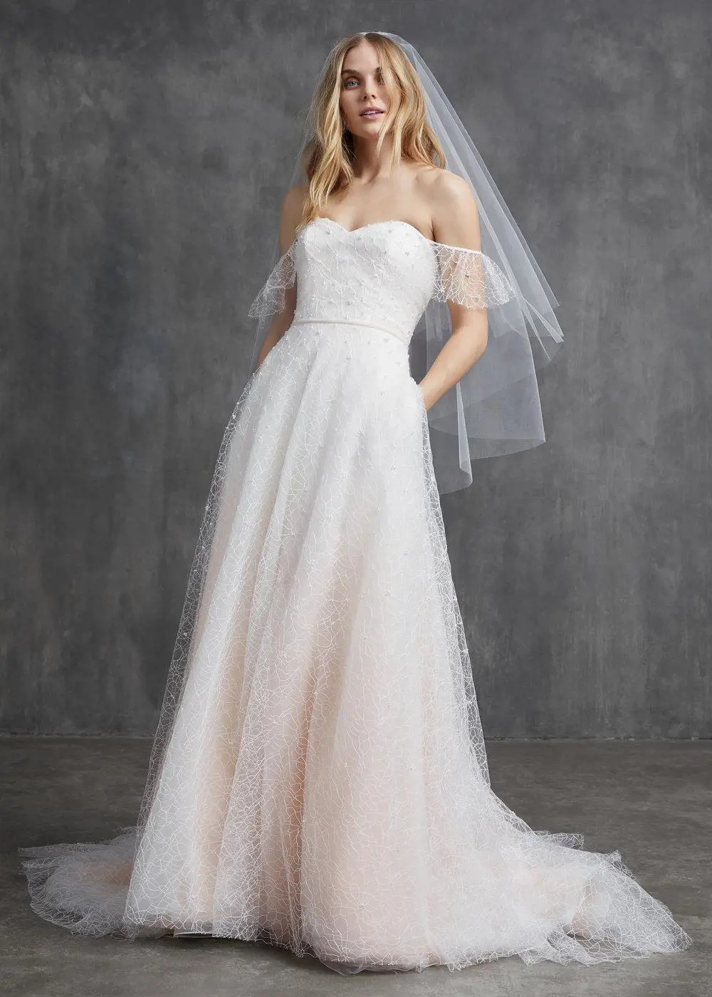 Blush ombre wedding dress deals